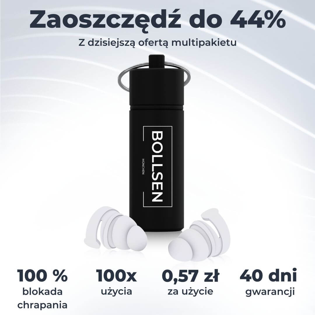 Oszczędź do 44 % z ochroną słuchu BOLLSEN